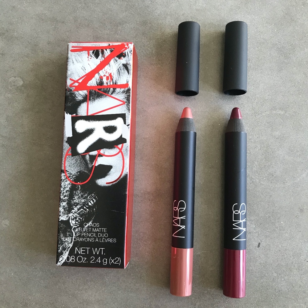 BNIB NARS Chaos Velvet Matte Lip Pencil Duo